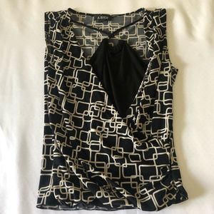 Black and white geometric tank top